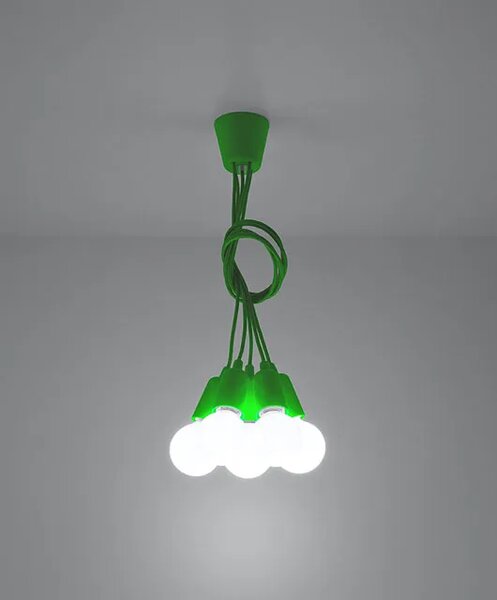 Zielona loftowa lampa wisząca - EX543 F5-S95