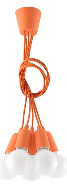 Pomarańczowa industrialna lampa wisząca - 3X EX543 C0-T34