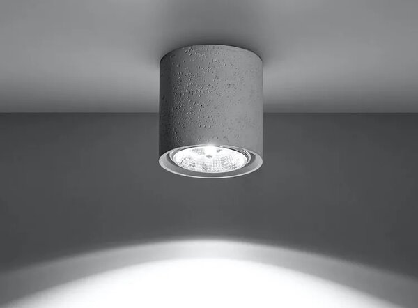 Okrągły loftowy plafon z betonu - 4X EX578 E9-W93