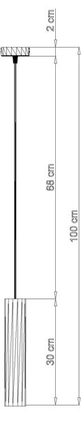 Drewniana podłużna lampa wisząca - 2S EX547 E4-A93