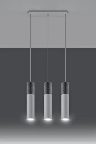 Biała industrialna lampa wisząca nad stół - EX570 S0-R64