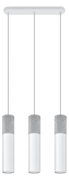 Biała industrialna lampa wisząca nad stół - EX570-Borgis