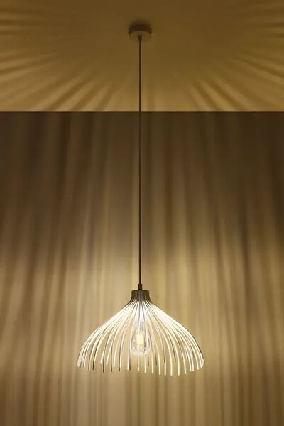 Biała industrialna lampa wisząca - 2X EX583 T5-B98