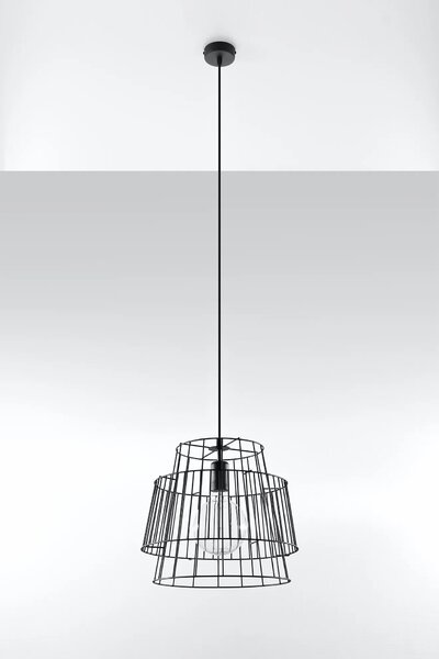 Czarna druciana lampa wisząca loftowa - EX582 F8-N08