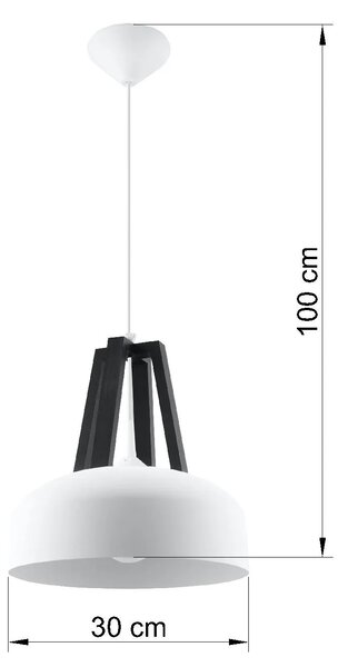 Biała lampa w stylu skandynawskim - EX516 L7-H21