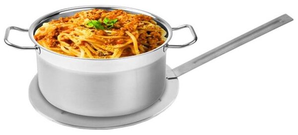 Podkładka na indukcję ze stali nierdzewnej z wyjmowaną rączką śr. 24 cm