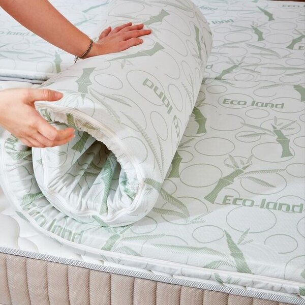 Materac ochronny z pamięcią kształtu BAMBOO Comfort 90 x 190 x 4 cm