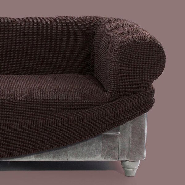 Super streczowe pokrowce NIAGARA czekoladowe fotel relaks (sz. 70 - 90 cm)
