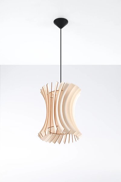 Drewniana lampa wisząca w stylu skandynawskim - EX566 N1-W45