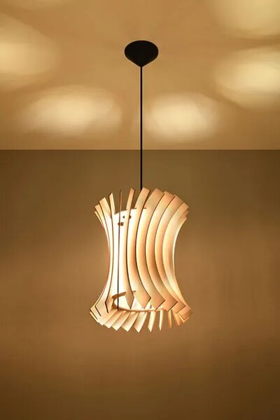 Drewniana lampa wisząca w stylu skandynawskim - EX566 N1-W45