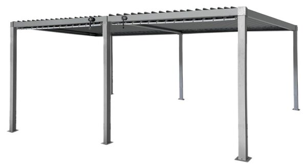 Pergola ogrodowa multiklimatyczna 3x6 m z regulowanym stalowym dachem, 18 m²