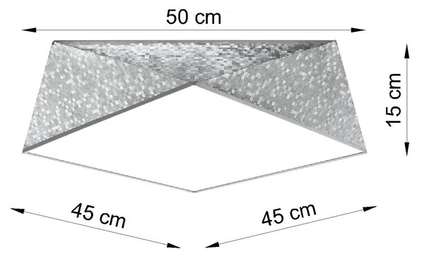 Srebrny geometryczny plafon - EX591 E7-P72