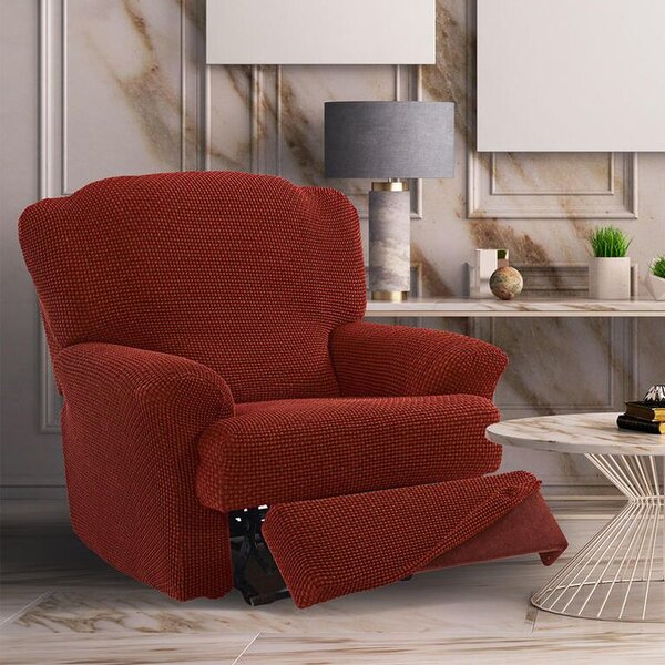 Super streczowe pokrowce NIAGARA ceglaste fotel relaks (sz. 70 - 90 cm)