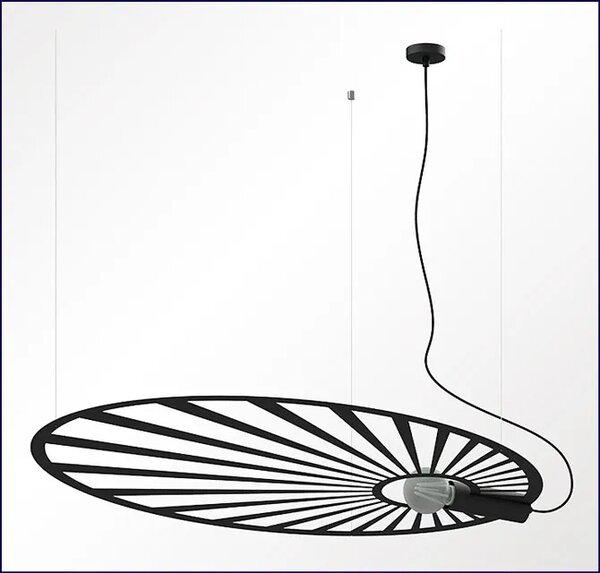 Czarna modernistyczna lampa wisząca - 3X EX596 P0-K33