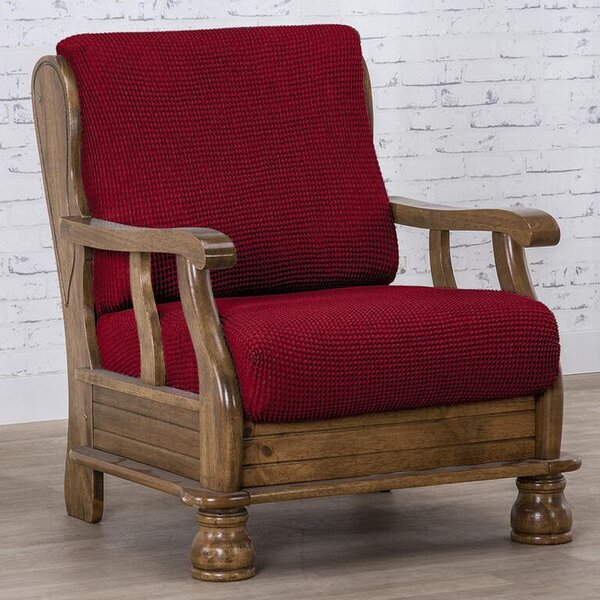 Super streczowe pokrowce NIAGARA bordo fotel z drewnianymi bokami (sz. 50 - 80 cm)
