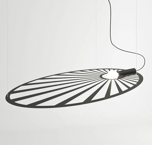 Czarna modernistyczna lampa wisząca - 3X EX596 P0-K33