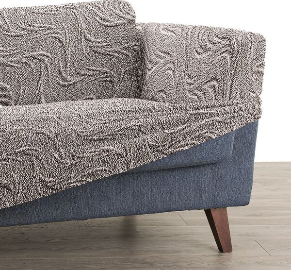 Bi-elastyczne pokrowce BRILLANTE brązowe kanapa dwuosobowa (sz. 120 - 160 cm)