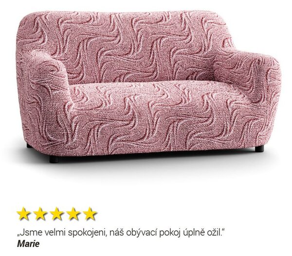 Bi-elastyczne pokrowce BRILLANTE bordowe kanapa narożnikowa (sz. 350 - 530 cm)