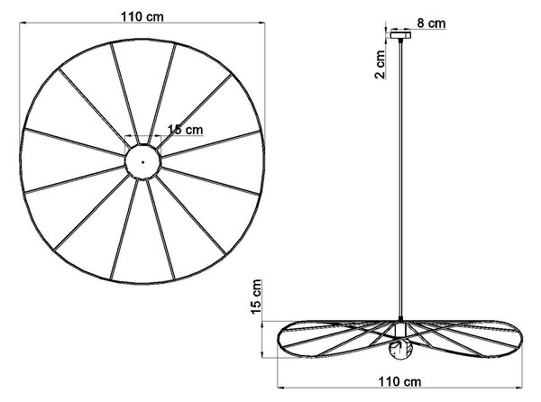Czarna druciana lampa wisząca loft 110 cm - EX600 E2-S32