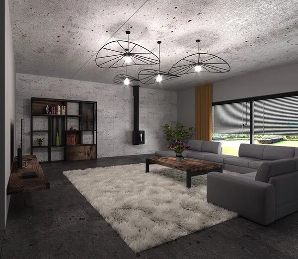 Czarna druciana lampa wisząca loft 110 cm - EX600 E2-S32