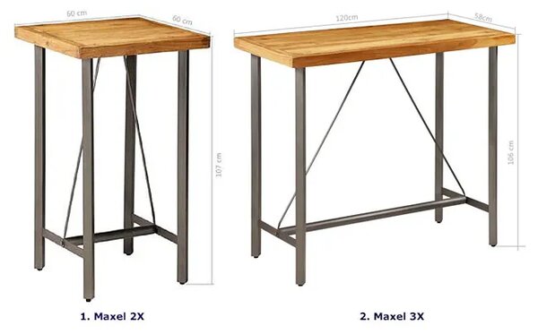 Stolik barowy z drewna tekowego Z2-D68
