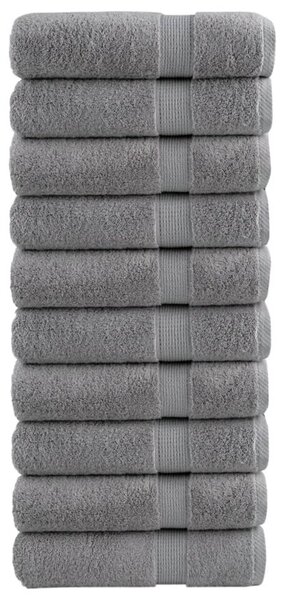 Ręczniki premium, solund 10 szt., szare, 100x150 cm, 600 g/m²