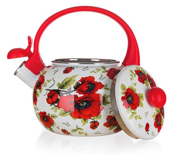 Czajnik emaliowany z gwizdkiem POPPY 2,2 l