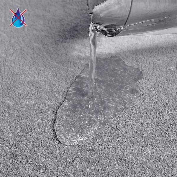 Prześcieradło FROTTE nieprzemakalne szare 90 x 200 cm