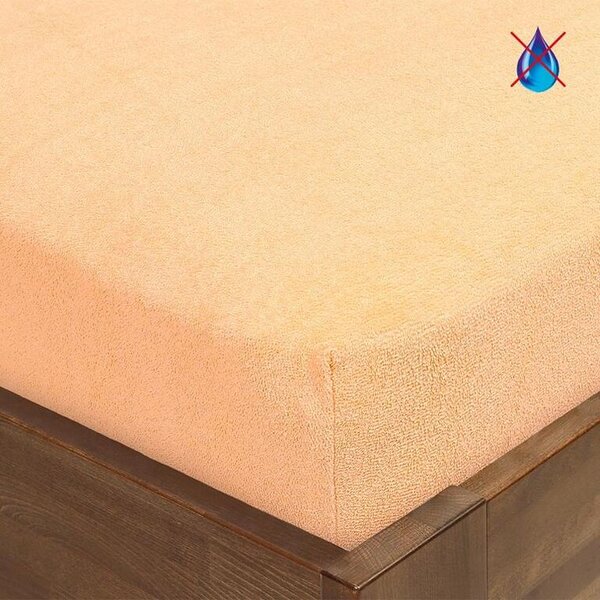 Prześcieradło FROTTE nieprzemakalne łososiowe 90 x 200 cm