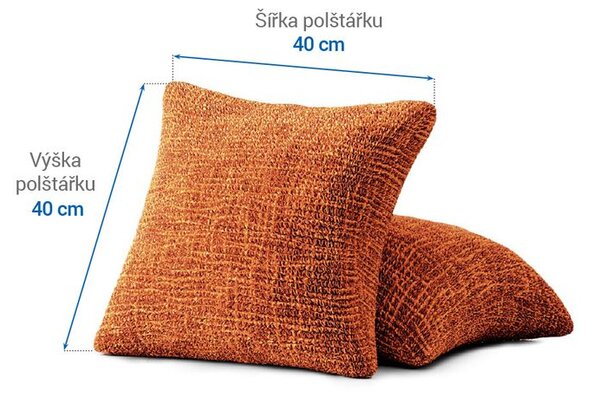 Bi-elastyczne pokrowce GRAFITI NOWE cegła poszewki na poduszkę 2 szt. (40 x 40 cm)