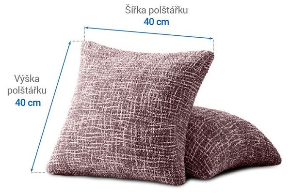 Bi-elastyczne pokrowce GRAFITI NOWE kasztanowo brązowe poszewki na poduszkę 2 szt. (40 x 40 cm)