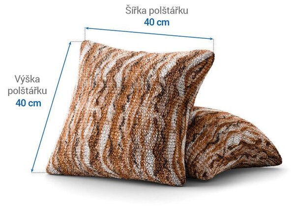 Bi-elastyczne pokrowce OCEANO NOWE cegłaste poszewki na poduszkę 2 szt. (40 x 40 cm)