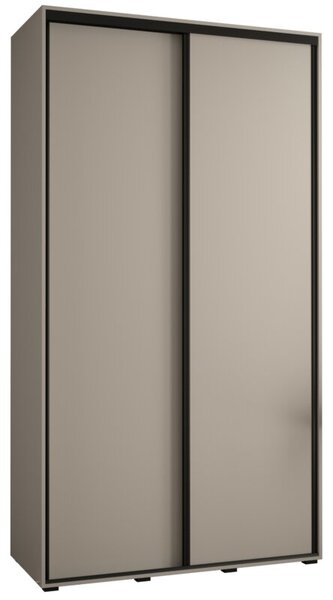 Szafa przesuwna wysoka Dakota 1 130, gł. 45 cm kaszmir + kaszmir + czarny