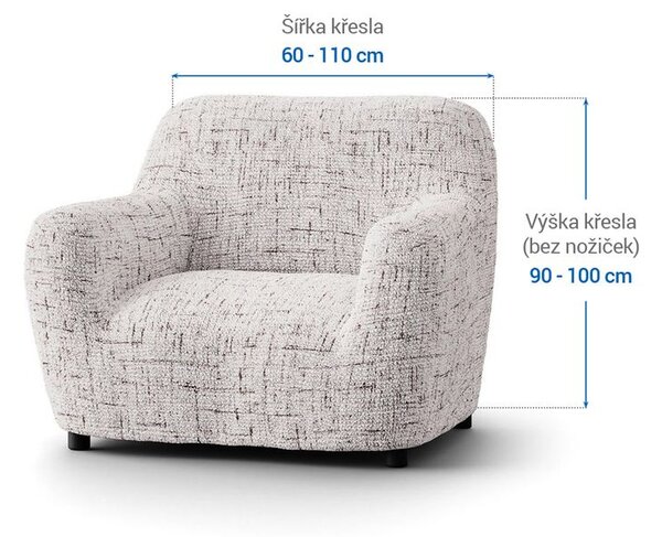 Bi-elastyczne pokrowce VITTORIA śmietankowe fotel relaks (sz. 70 - 90 cm)