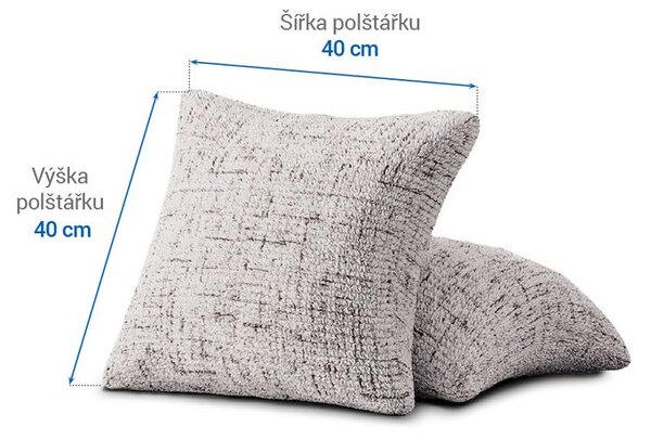 Bi-elastyczne pokrowce VITTORIA śmietankowe poszewki na poduszkę 2 szt. (40 x 40 cm)
