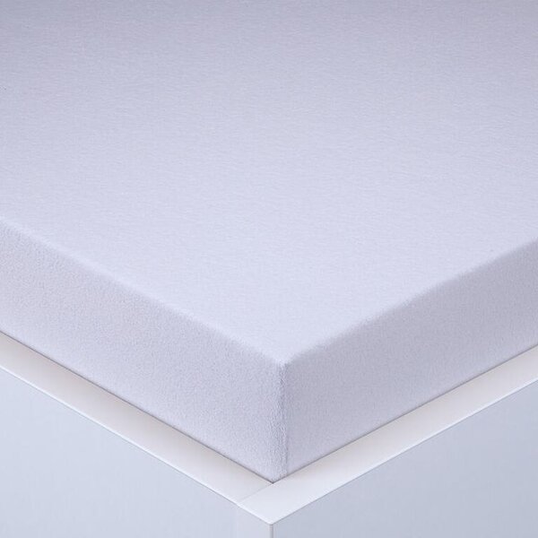 Elastyczne frotte prześcieradło EXCLUSIVE białe 90 x 200 cm