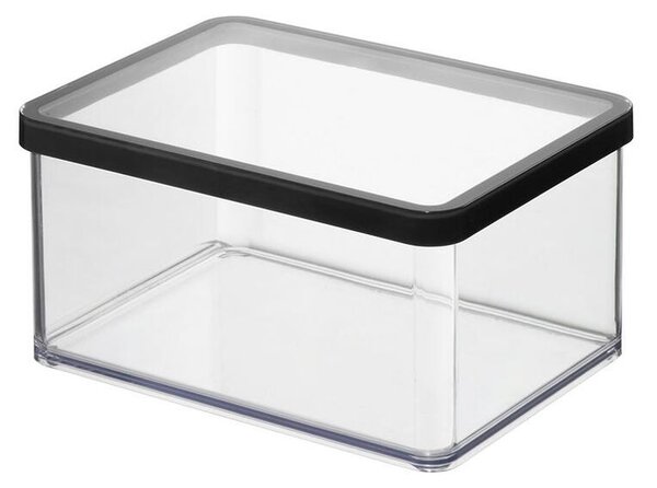 Kwadratowy plastikowy pojemnik na żywność LOFT czarny 2,25 l