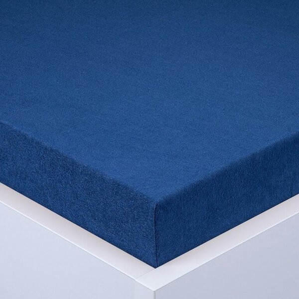 Elastyczne frotte prześcieradło EXCLUSIVE błękit królewski 90 x 200 cm