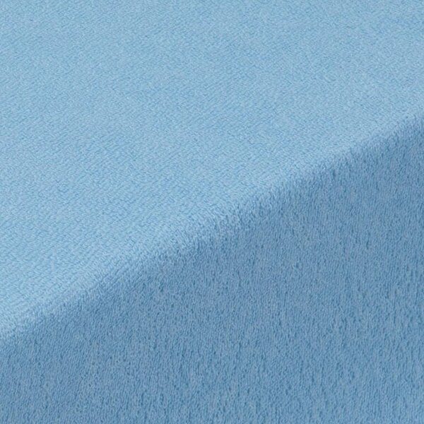 Elastyczne frotte prześcieradło EXCLUSIVE błękitne 90 x 200 cm