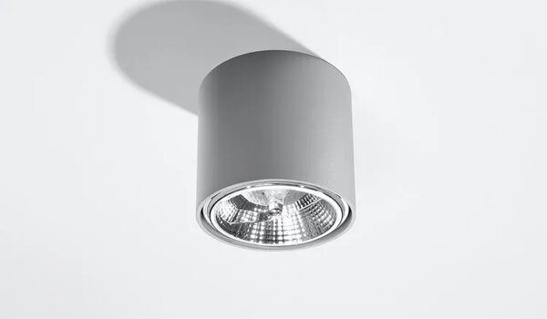 Szary minimalistyczny plafon LED walec - EX655 A0-T48