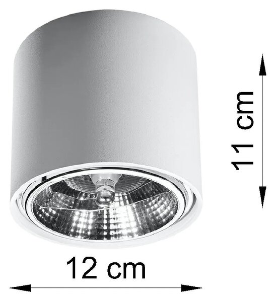 Plafon Led Biały Nowoczesny Tuba G6-W88