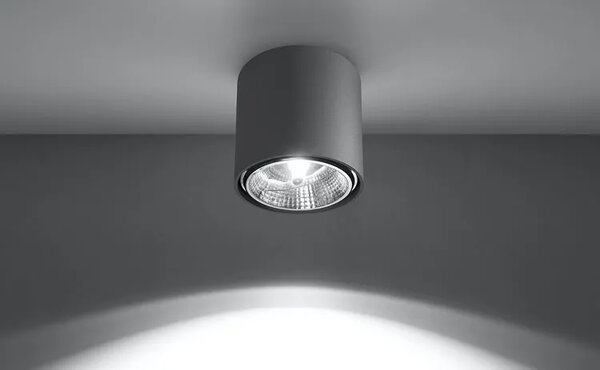 Szary minimalistyczny plafon LED walec - EX655 A0-T48