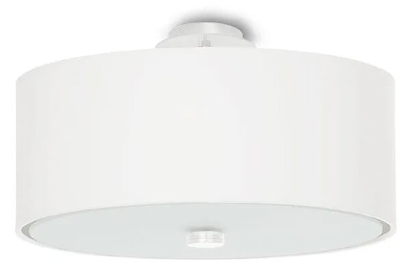 Biały minimalistyczny okrągły plafon 30 cm - EX661-Skalo