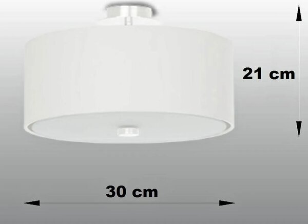 Biały minimalistyczny okrągły plafon 30 cm - EX661 G6-K97