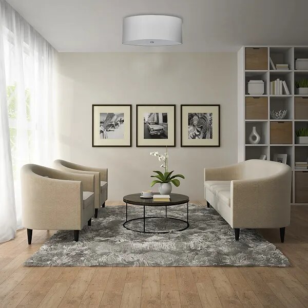 Czarny okrągły nowoczesny plafon 50 cm - EX665 W2-B94