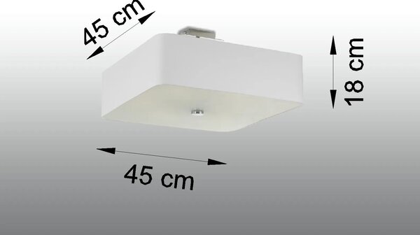 Biały kwadratowy plafon minimalistyczny - EX667 K5-N70
