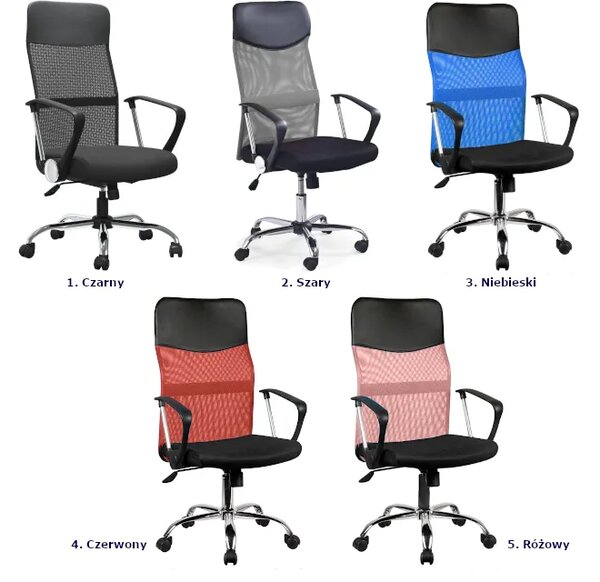 Czerwony ergonomiczny fotel obrotowy B9-L98