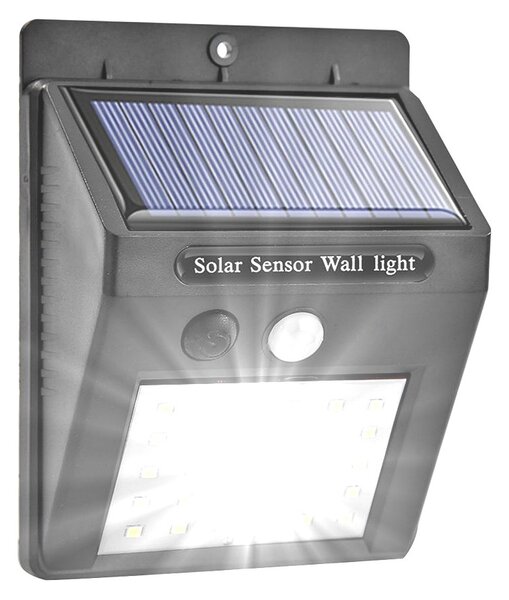 LAMPA SOLARNA LED CZUJNIK RUCHU ZMIERZCHU ŚCIENNA