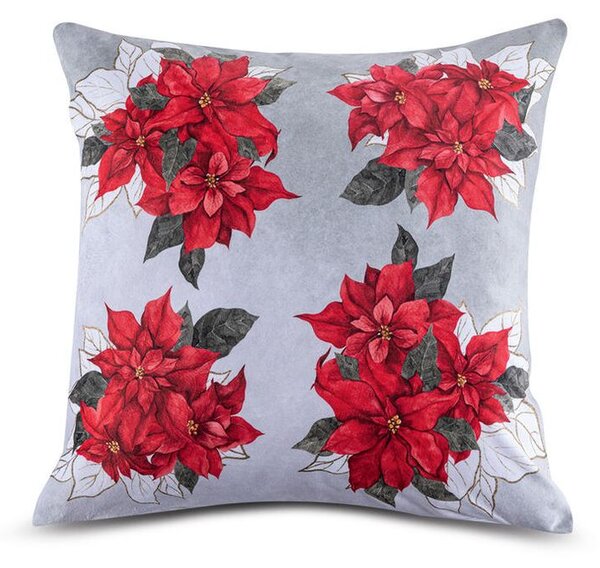 Zestaw 3 poszewek na poduszki POINSETTIA 45 x 45 cm