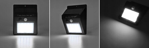 LAMPA SOLARNA LED CZUJNIK RUCHU ZMIERZCHU ŚCIENNA